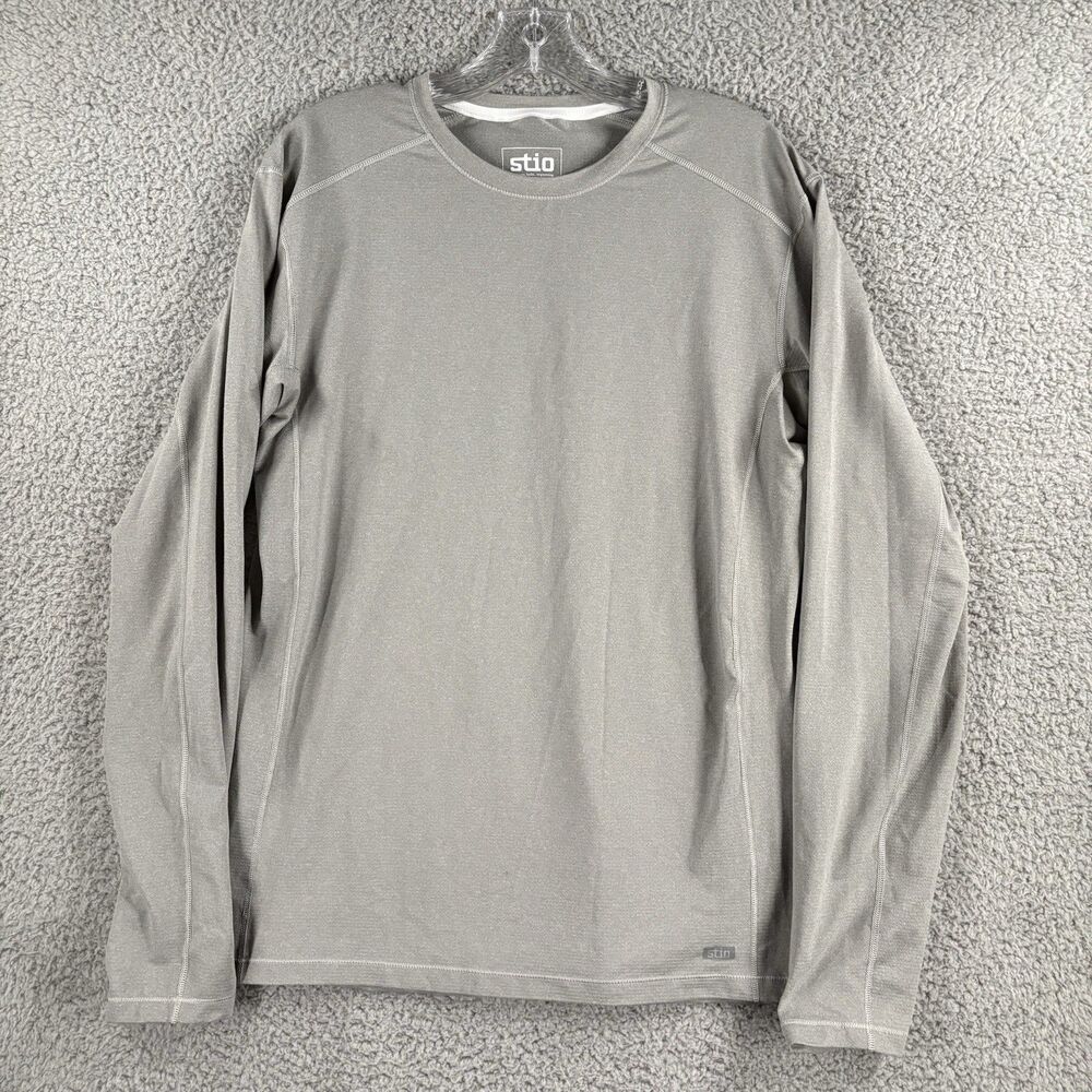Men’s Stio Lucent Long Sleeve T Shirt Small S Gray Wicking Performance Tee